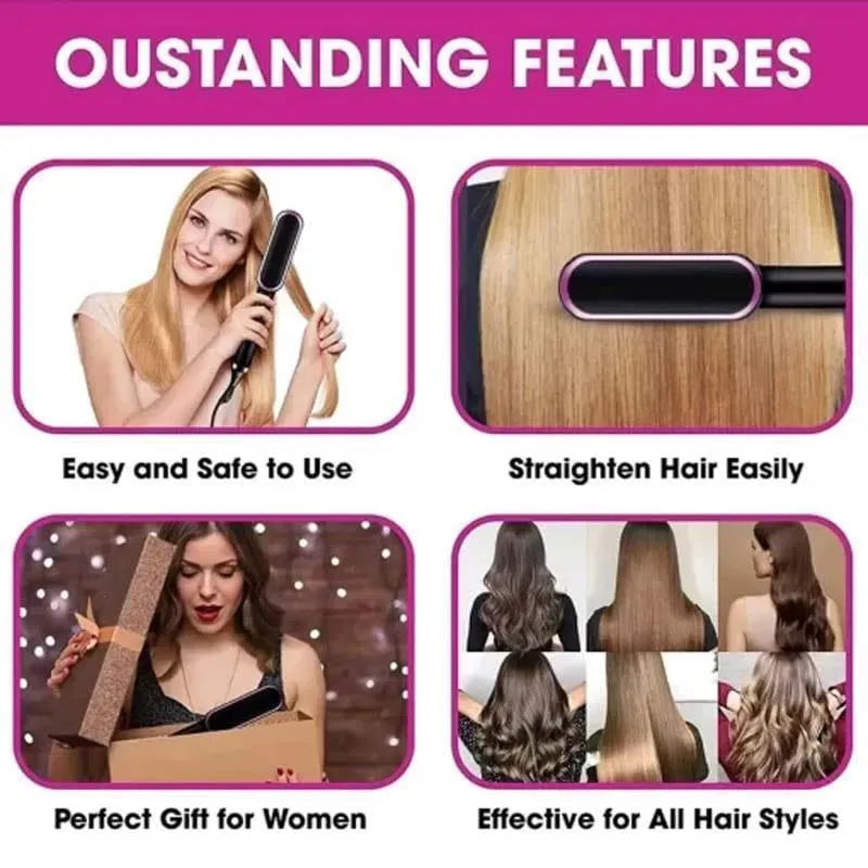 Frizz Free Hair Straightener Brush