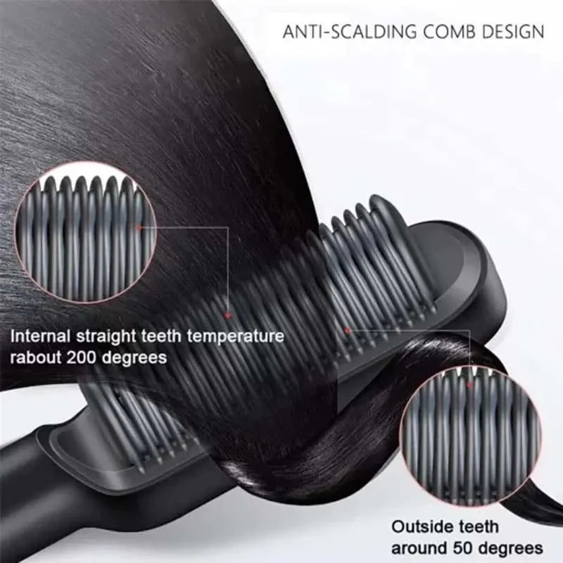 Frizz Free Hair Straightener Brush